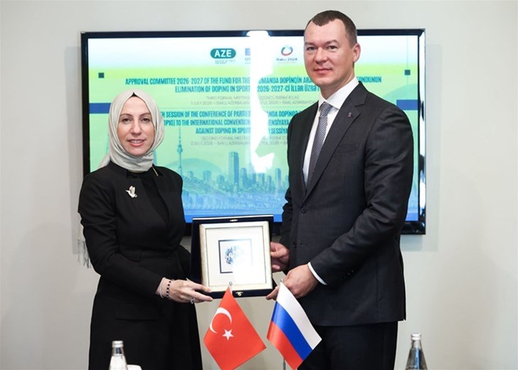Bakan Yardımcımız Av. Doç. Dr. Safa Koçoğlu Gürsoy, Rusya Spor Bakanı Mikhail Degtyarev ile Bir Araya Geldi